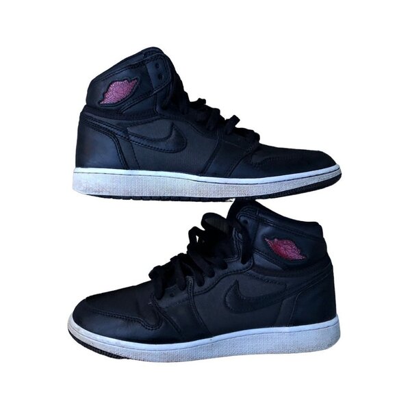 Air Jordan 1 Retro High Black Satin Gym Red Black Size 7.5 - Picture 5 of 15